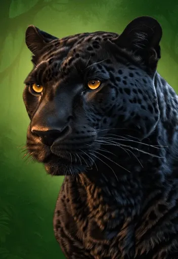 Black Jaguar Portrait